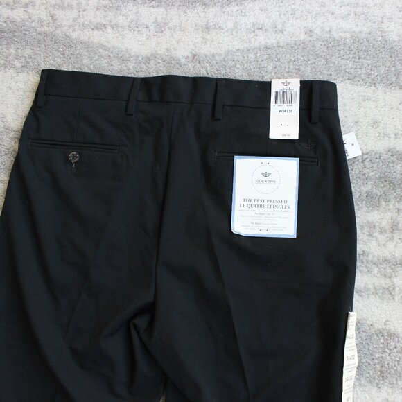 Dockers NWT Men's Black Dress Pants Slim Fit 34x32 - Picture 5 of 5